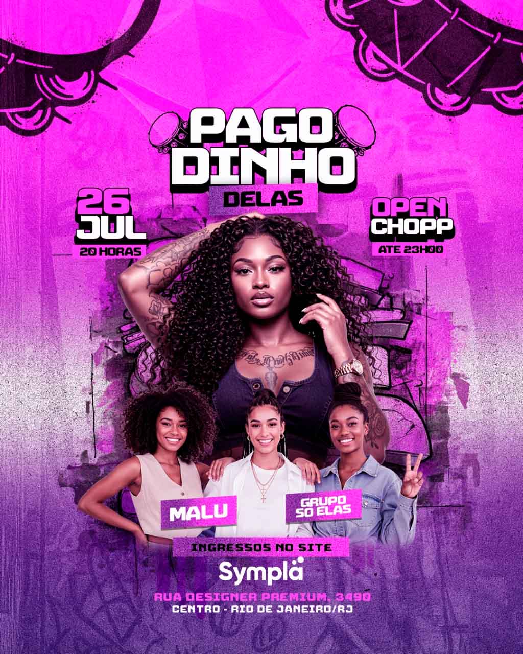 PSD FLYER FREE - TEMPLATE - CANVA - PAGODE - OPEN BAR 3