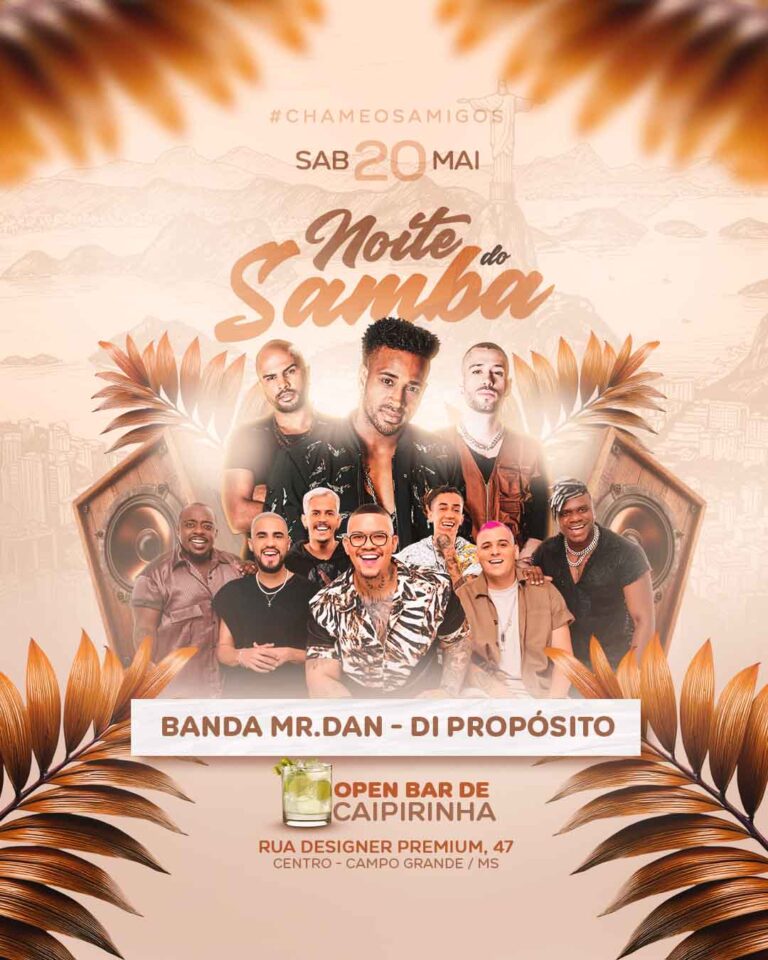 PSD FLYER FREE - TEMPLATE - CANVA - PAGODE - SAMBA - SUMMER - SUNSET