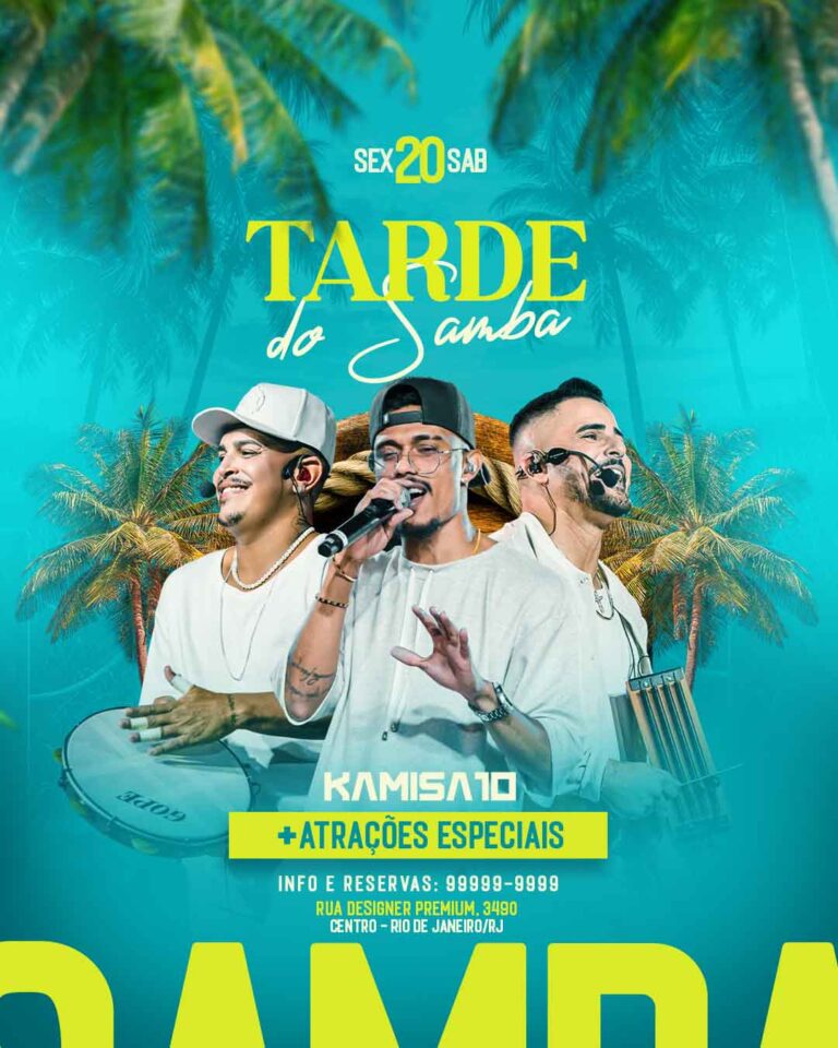 PSD FLYER FREE - TEMPLATE - CANVA - PAGODE - SAMBA - SUMMER - SUNSET 2
