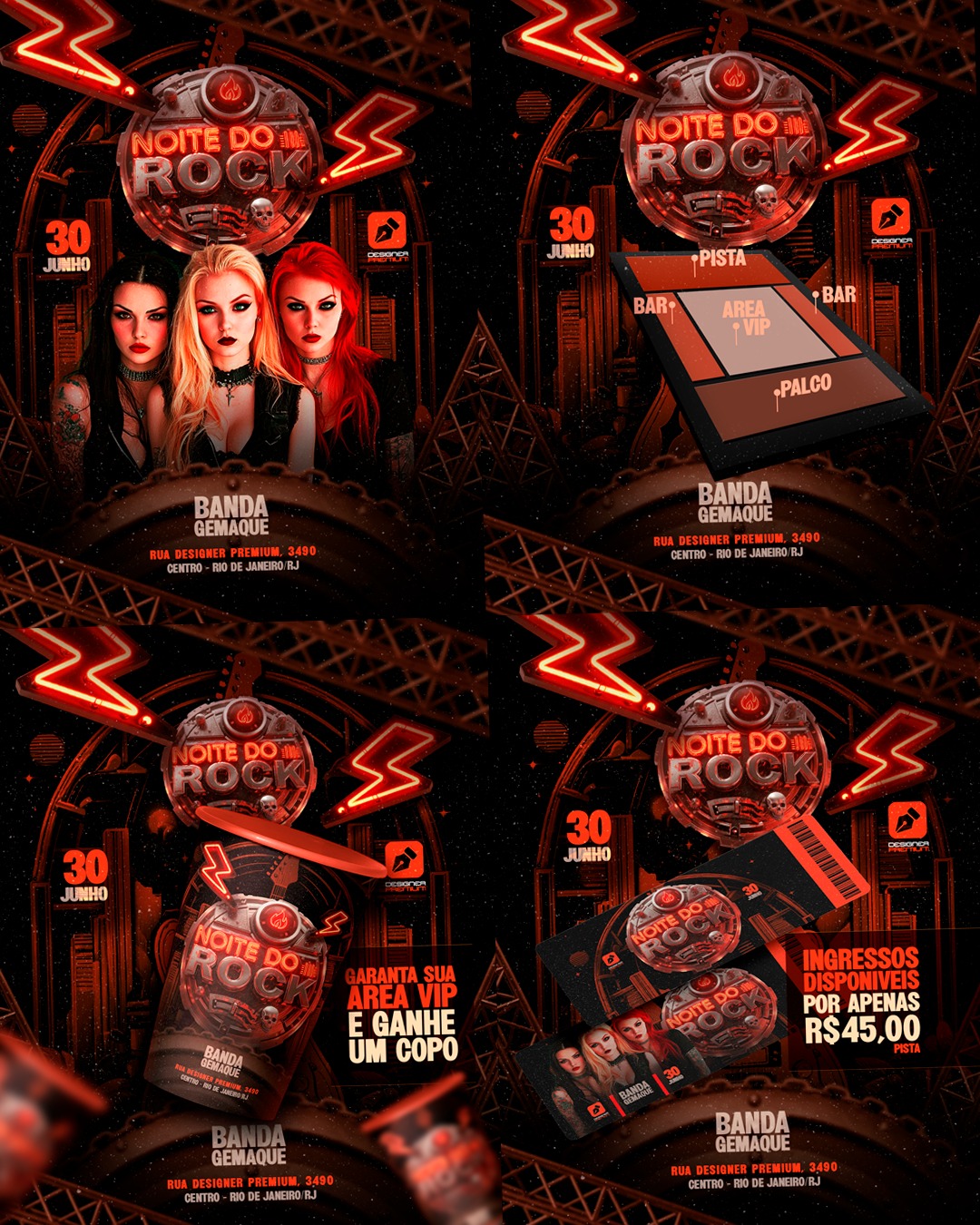 como fazer flyer de rock no photoshop