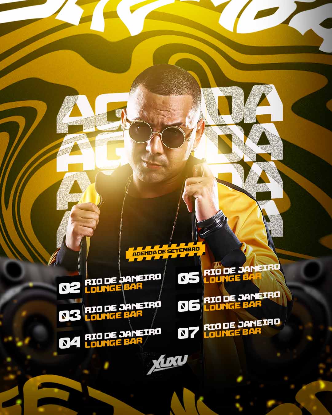 PSD FLYER FREE - TEMPLATE - CANVA - FREEPIK - DESIGNI - DESIGNER - AGENDA SEMANAL - CONTRATE - PROXIMOS SHOWS - MC - DJ - TRAP - CARNAVAL - EVENTOS 2