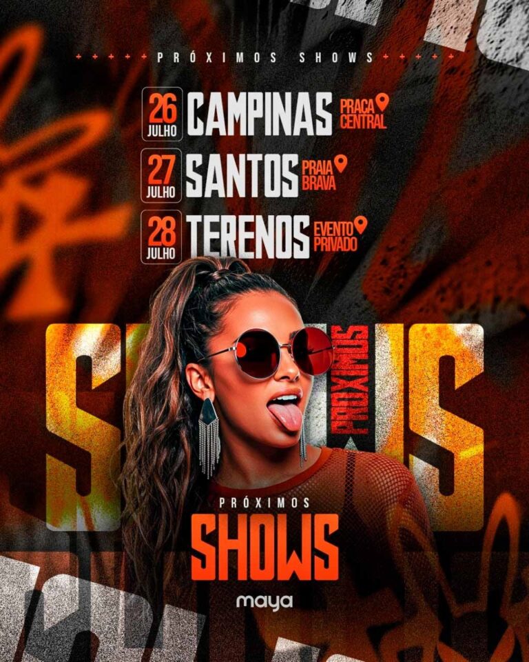 PSD FLYER FREE - TEMPLATE - CANVA - FREEPIK - DESIGNI - DESIGNER - AGENDA SHOWS - AGENDA SEMANAL - PROXIMOS SHOWS - CONTRATE - TRAP - MC -DJ - EVENTOS 3