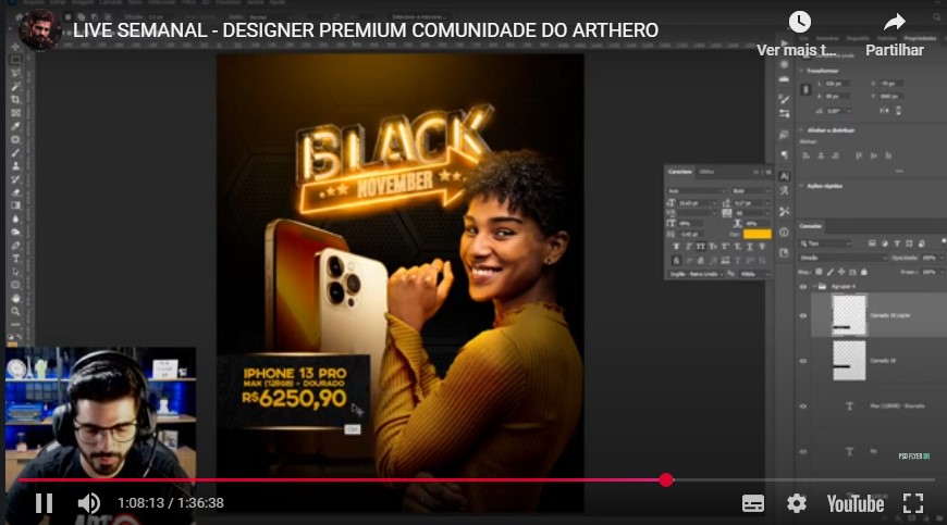 PSD FLYER FREE - TEMPLATE - CANVA - FREEPIK - DESIGNI - DESIGNER - AULA - LIVE - TUTORIAL - TRATAMENTO DE IMAGEM - BLACK FRIDAY - OFERTA - PROMOÇÃO - LOJA - SOCIAL MEDIA