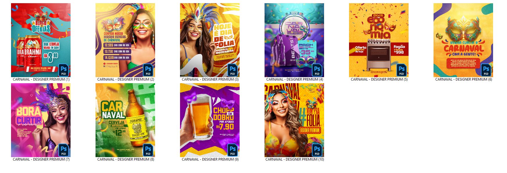 PSD FLYER FREE - TEMPLATE - CANVA - FREEPIK - DESIGNI - DESIGNER - CARNAVAL - FOLIA - BLOQUINHO - BEBIDAS - OFERTAS - SOCIAL MEDIA