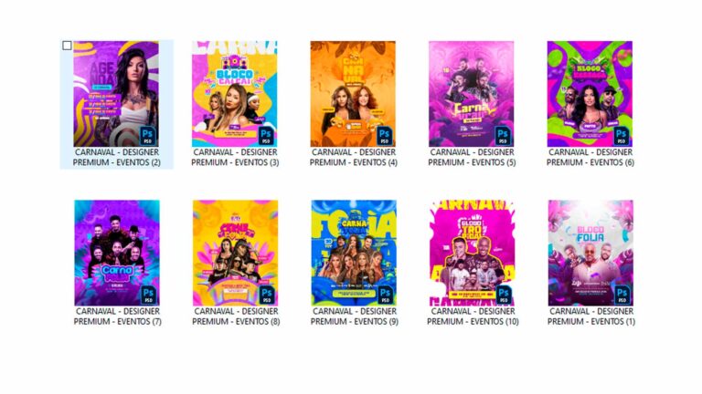 PSD FLYER FREE - TEMPLATE - CANVA - FREEPIK - DESIGNI - DESIGNER - CARNAVAL - FOLIA - BLOQUINHO - CARNAVRAU - PAGODE - SUNSET - CARNA FUNK - EVENTOS