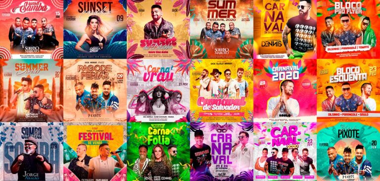 PSD FLYER FREE - TEMPLATE - CANVA - FREEPIK - DESIGNI - DESIGNER - CARNAVAL - FOLIA - BLOQUINHO - SUNSET - SUMMER - PRAIA - EVENTOS