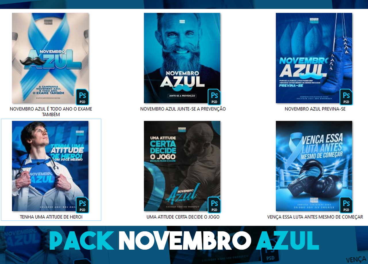 PSD FLYER FREE - TEMPLATE - CANVA - FREEPIK - DESIGNI - DESIGNER - NOVEMBRO AZUL - HOMEM - PREVENÇÃO - SOCIAL MEDIA