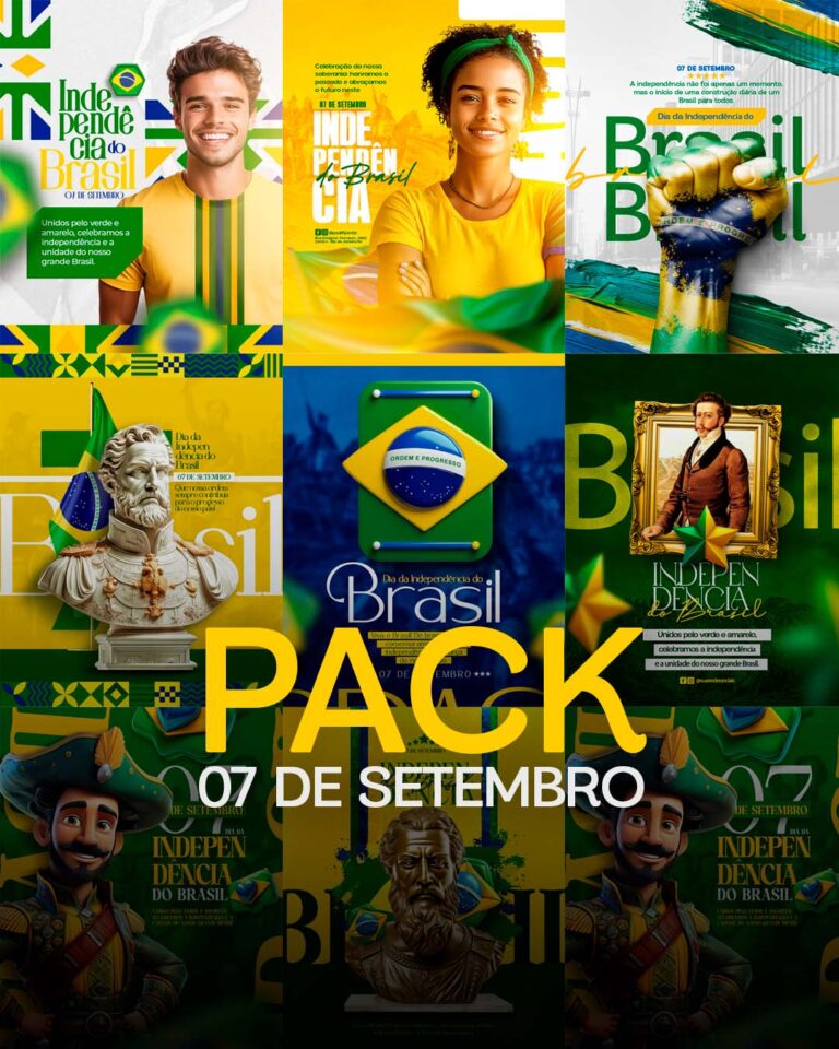 PSD FLYER FREE - TEMPLATE - CANVA - FREEPIK - DESIGNI - DESIGNER - PACK BONUS - 7 DE SETEMBRO - BRASIL - PROCLAMAÇÃO DA REPUBLICA - INDEPEDNDÊNCIA DO BRASIL - SOCIAL MEDIA