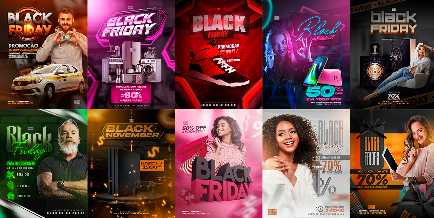 PACK BÔNUS SOCIAL MEDIA - BLACK FRIDAY - Plataforma Designer Premium