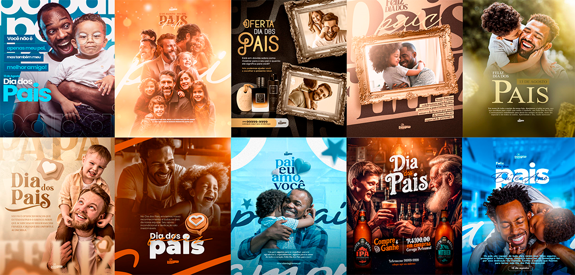 PSD FLYER FREE - TEMPLATE - CANVA - FREEPIK - DESIGNI - DESIGNER - PACK BONUS ESPECIAL DIA DOS PAIS - SOCIAL MEDIA