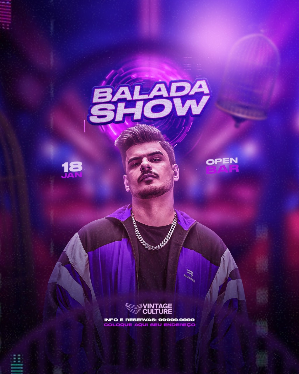 PSD FLYER FREE - TEMPLATE - CANVA - FREEPIK - DESIGNI - DESIGNER - PSD BALADA SHOW - EVENTOS