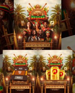 PSD FLYER FREE - TEMPLATE - CANVA - FREEPIK - DESIGNI - DESIGNER - AULA - LIVE - TUTORIAL - REGGAE - LUAL - SUNSET -SUMMER - EVENTOS