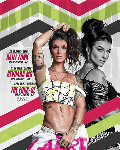 PSD FLYER FREE - TEMPLATE - CANVA - FREEPIK - DESIGNI - DESIGNER - BARBARA - AGENDA SEMANAL - CONTRATE - PROXIMOS SHOWS - FUNK - TRAP - LOUNGER - PUB - MC - DJ - EVENTOS