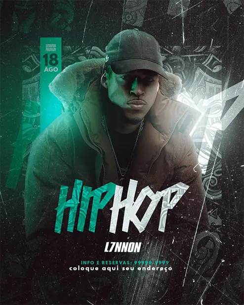 PSD FLYER FREE - TEMPLATE - CANVA - FREEPIK - DESIGNI - DESIGNER - HIP HOP - BALADA - ELETRONICO - BAILE FUNK - LOUNGER - PUB - MC - DJ - EVENTOS