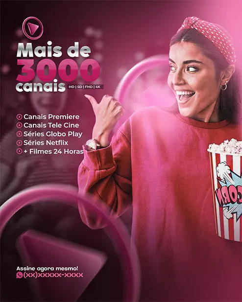 PSD FLYER FREE - TEMPLATE - CANVA - FREEPIK - DESIGNI - DESIGNER - IPTV - TELEVISÃO - SMARTV - PLANO MENSAL - LOJA - SOCIAL MEDIA