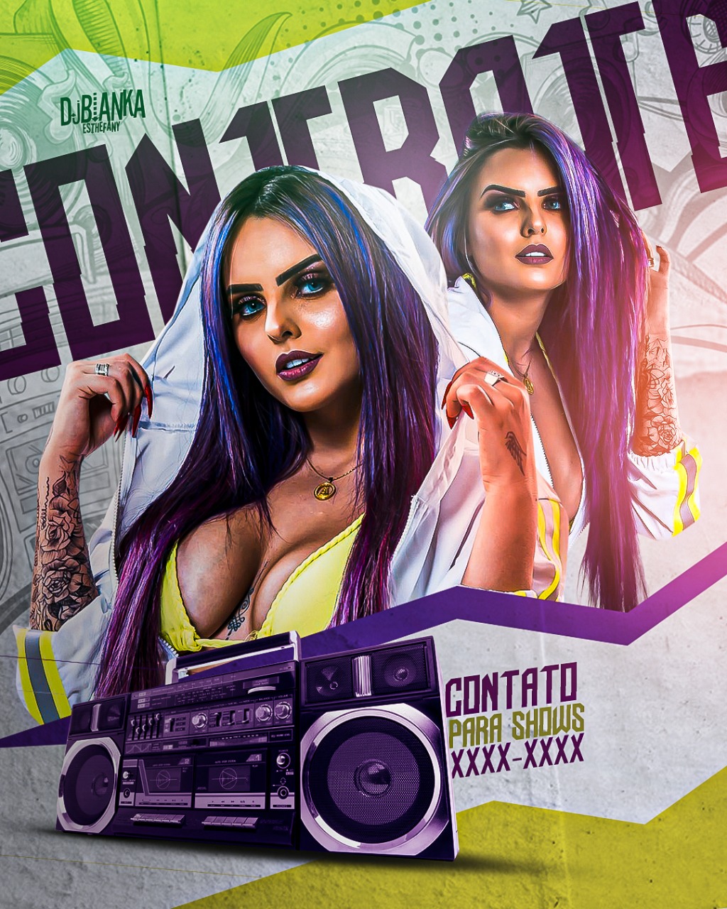 PSD FLYER FREE - TEMPLATE - CANVA - FREEPIK - DESIGNI - DESIGNER - PSD CONTRATE DJ BIANKA - EVENTOS