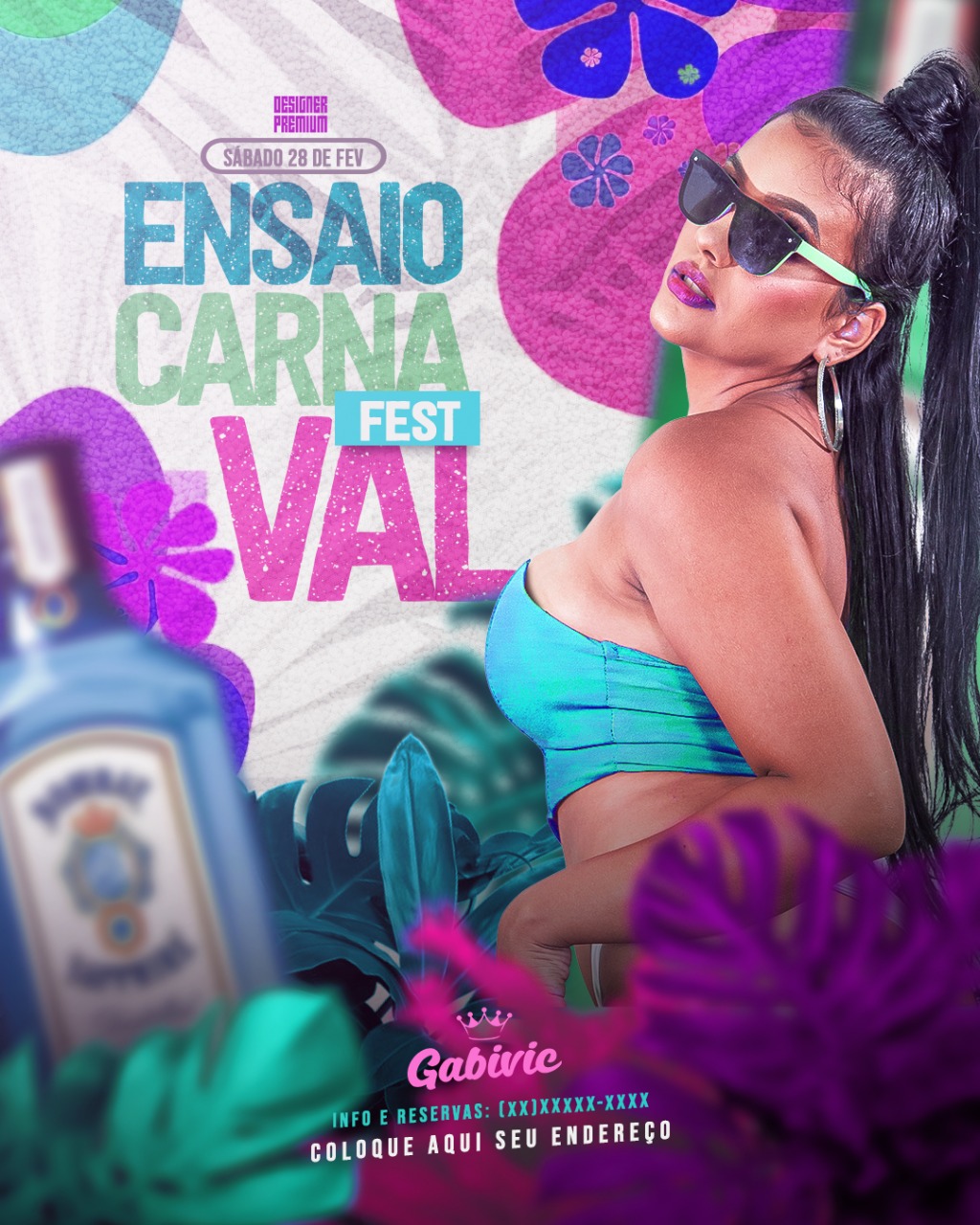 PSD FLYER FREE - TEMPLATE - CANVA - FREEPIK - DESIGNI - DESIGNER - PSD ENSAIO DE CARNAVAL - CARNAVAL - EVENTOS