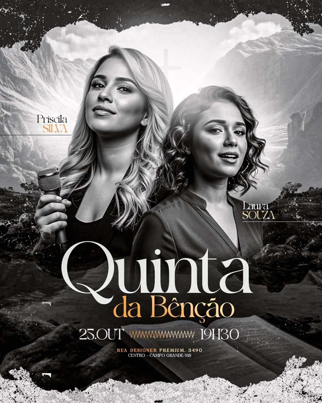 PSD FLYER FREE - TEMPLATE - CANVA - FREEPIK - DESIGNI - DESIGNER - QUINTA DA BENÇÃO - CULTO JOVENS - GOSPEL - PASTOR - IGREJA - EVENTOS