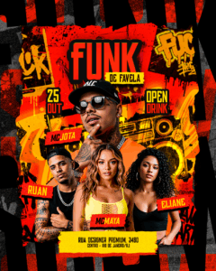 PSD FLYER FREE - TEMPLATE - CANVA - FREEPIK - DESIGNI - DESIGNER - FUNK DE FAVELA - FUNK - BALADA - LOUNGER - PUB - MC - DJ - EVENTOS