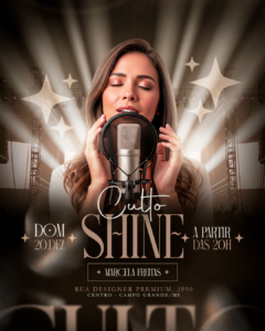 PSD FLYER FREE - TEMPLATE - CANVA - FREEPIK - DESIGNI - DESIGNER - CULTO SHINE - GOSPEL - PASTOR - - EVENTOS