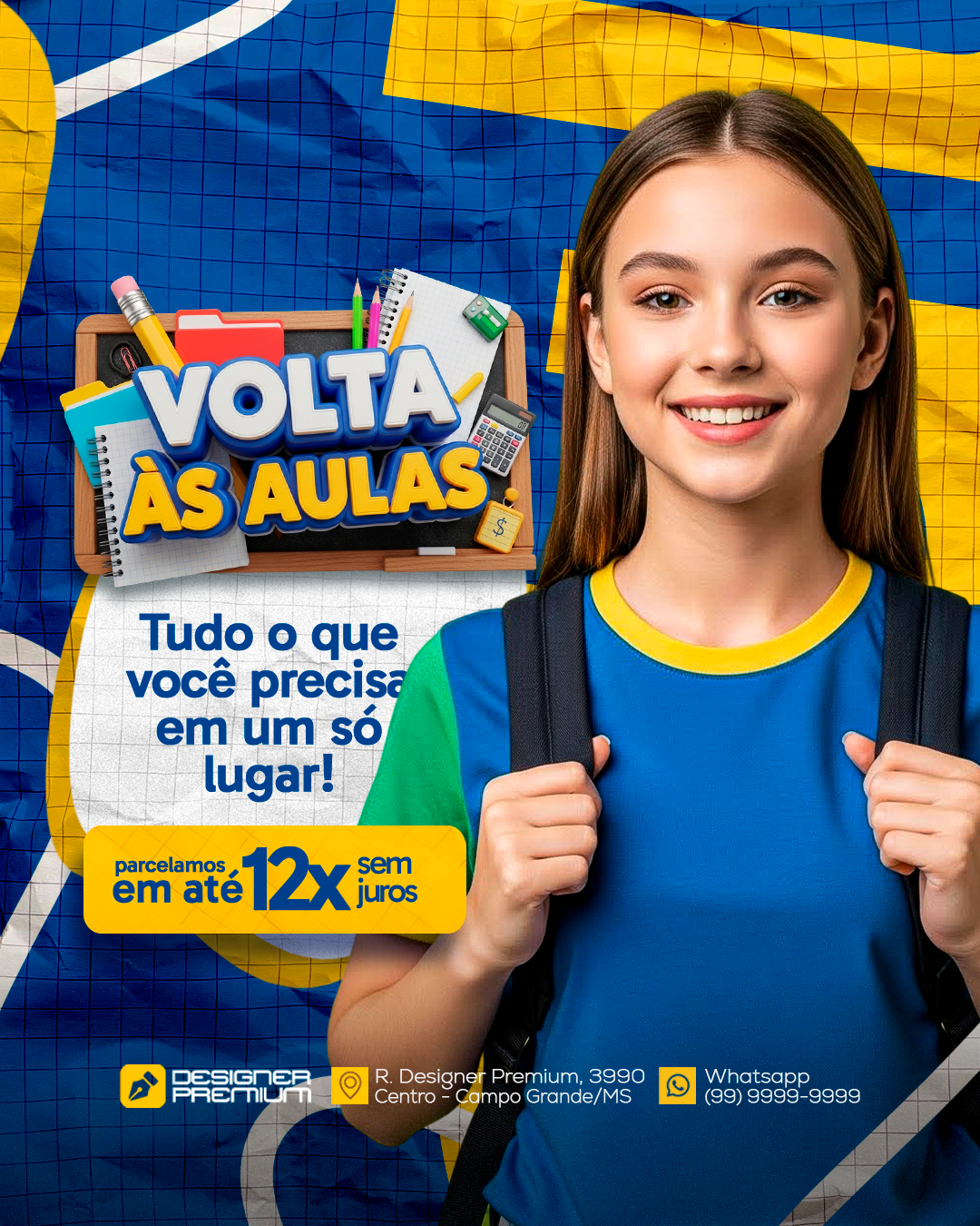 PSD FLYER FREE - TEMPLATE - CANVA - FREEPIK - DESIGNI - DESIGNER - MATRICULAS ABERTAS - VOLTAS AS AULAS - ESCOLA - INFANTIL - MEDIA SOCIAL - SOCIAL MEDIA 2