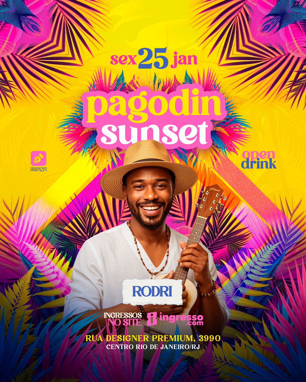 PSD FLYER FREE - TEMPLATE - CANVA - FREEPIK - DESIGNI - DESIGNER - SUNSET PAGODINHO - SUMMER - BEACH - PRAIA - LUAL - PAGODE - EVENTOS