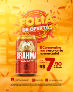 PSD FLYER FREE - TEMPLATE - CANVA - FREEPIK - DESIGNI - DESIGNER - CERVEJA - CARNAVAL DE OFERTAS - SUPERMERCADO - IFOOD - CONVENIENCIA - AÇOUGUE - MEDIA SOCIAL - SOCIAL MEDIA